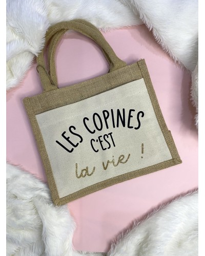 Sac en toile de jute personnalisable avec poche
