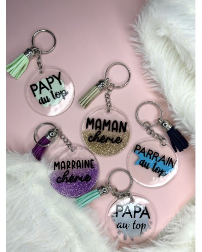 Porte-clés en acrylique personnalisable