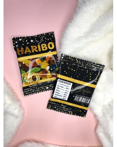 Bonbons Haribo personnalisés – Étiquette sur-mesure pour toutes les occasions