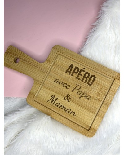 Mini planche à découper personnalisée enfant – Gravure laser – Mini chef cuisinier assorti à maman