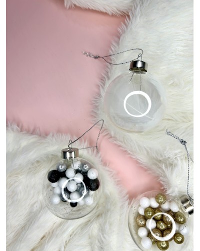 Boule de Noël en verre personnalisée 6 cm – Cadeau Noël unique et personnalisé