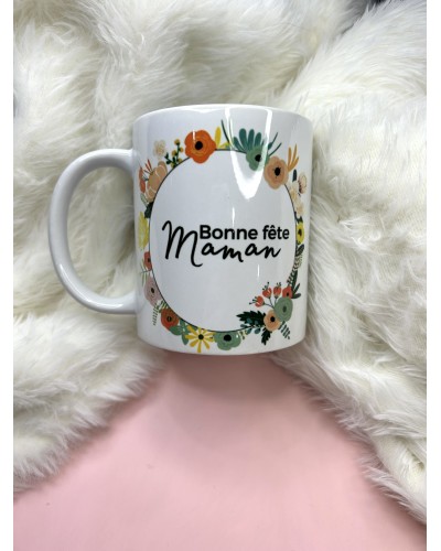Mug illustré « bonne fête maman » – Cadeau fête des mères prêt à offrir