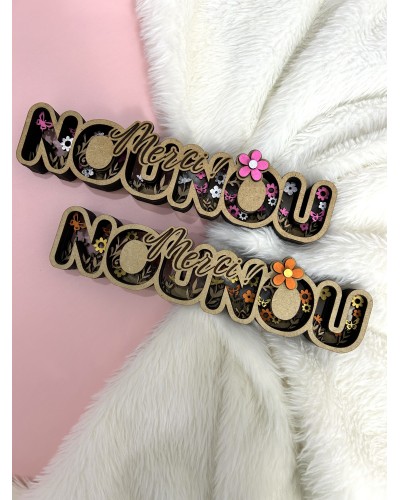 Mot multicouches en bois "Nounou" – Cadeau original et personnalisé