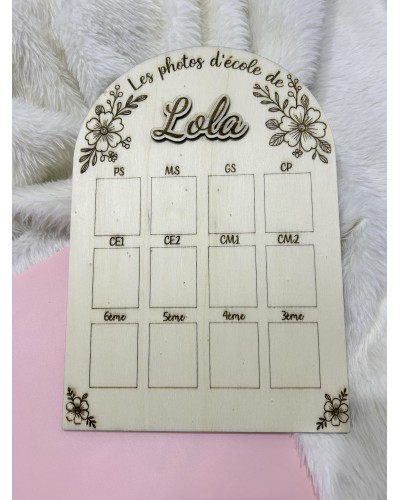 Support en bois personnalisé pour photos de classe – De la Petite Section à la 3ème