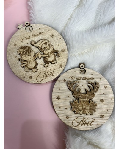 Compte à rebours “Nombre de dodos avant Noël” – Bois de peuplier 3 mm – Avec fascicule explicatif