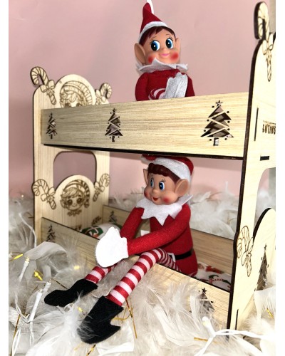 Lit de lutin personnalisé – 3 versions (simple, double ou superposé) – Bois de peuplier 3 mm