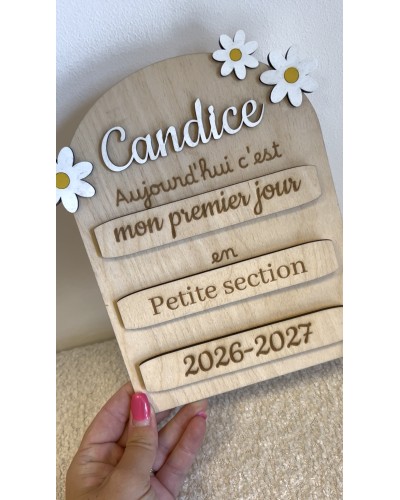 Pancarte rentrée scolaire personnalisée – Kit étapes de la petite section au CM2